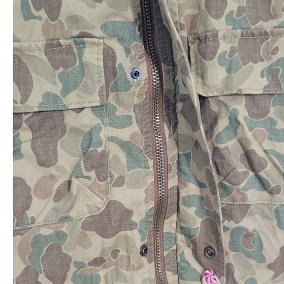 William Rast Jacket Mens Medium Camo Camouflage Field Utility Pockets Cargo Hood - Picture 8 of 13